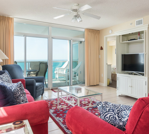 View of living room looking out to the ocean